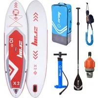 zray Inflatable SUP-Board ZRAY X2 Stand up Paddling Komplettset rot 330x81x15 cm, All Around Advanced, (Starkes Allround-SUP für Familien und Fortgeschrittene, 6 tlg., Stand Up Paddling Board Komplettset), für alle Gewässer geeignet