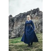 Leonardo Carbone Burgfräulein-Kostüm Wikinger Unterkleid Baumwolle Midnight Blue "Valdis"
