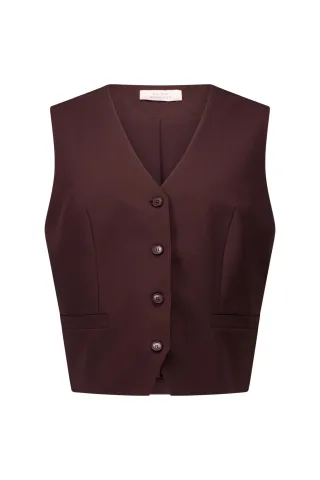 Studio Anneloes - Emile gilet espresso - Gr. - S