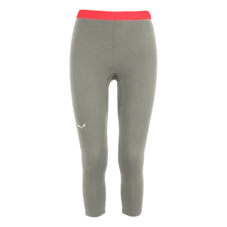 SALEWA - Cristallo Warm Alpine Merino Responsive 3/4 Leggings Damen - Grau (Gr.42)
