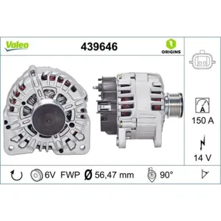 Valeo Lichtmaschine 150A Dacia Renault 439646