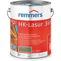 Remmers Holzschutzlasur HK-Lasur 3in1 ebenholz 5 Liter für aussen, 3facher Holzschutz mit Imprägnierung + Grundierung + Lasur
