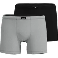 GÖTZBURG Boxershorts GÖTZBURG Herren Long-Pants grau uni 2er Pack (2-St)