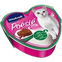 Vitakraft Katzenfutter Poesie Gelee, Wild mit Cranberries, 15 Schalen, Nassfutter für: Katzen