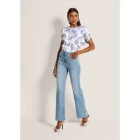 MADELEINE Gerade Jeans Kurzgröße: Straight-Leg-Jeans mit Formbund 5-Pocket-Hose mit Gürtelschlaufen, Taschen und Knöchellänge