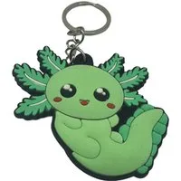 Kawaii Schlüsselanhänger Schlüsselanhänger Kawaii Kuties 6 cm Axolotl grün (1-tlg), Schlüsselanhänger Haustierschlüsselanhänger Geschenk Hund Frau Herren