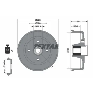 Textar Bremstrommel Opel Corsa Tigra