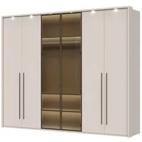 OTTO home Drehtürenschrank Opera Parsol-Glastüren, LED-Innenbeleuchtung, mit und ohne Kranz Glastüren, UV-Lack, LED-Innenbeleuchtung, Soft-Close-Funktion