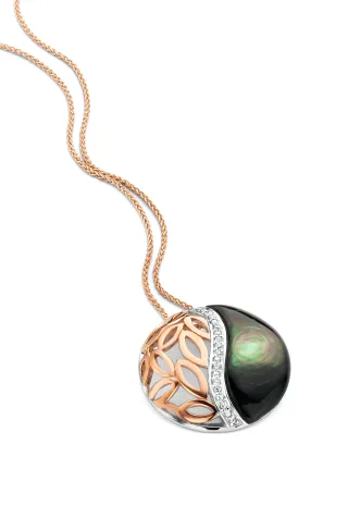 Orphelia 'Unari' Damen-Kette mit Anhänger aus 925er Sterlingsilber, Silber/Rosé, ZH-7112