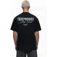 trueprodigy Oversize-Shirt Lou Logoprint Rundhals dicker Stoff