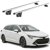 OMAC Dachträger Dachträger für Toyota Corolla Kombi 2019-2025 100kg Alu 2tlg ABE (2-St), Wasserbeständig,Abnehmbar,Multifunktional,Leichtgewichtig