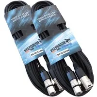 keepdrum keepdrum 6m MC-001XX-6M Mikrofonkabel XLR 2 Stück Audio-Kabel, XLR, (600 cm), 2 x XLR-Kabel 6 m