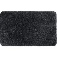 matches21 HOME & HOBBY Fußmatte Große Schmutzfangmatte für innen schwarz meliert in 50x80 cm, rechteckig, Höhe: 6 mm, Saugstarke Sauberlaufmatte als waschbarer Türmatte Fussabtreter