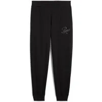 PUMA Trainingshose ESS SCRIPT COMFORT SWEATPANTS TR CL sportlicher Stil, für Training und Freizeit, aus French Terry