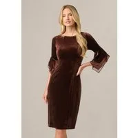 Adrianna Papell Midikleid Velvet Bell Sleeve Short Dress Tailliert, figurbetont, elegant
