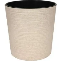 Heimwerkercenter Übertopf MePla - Kübel Malwa Strip ECO -ø19cm - creme
