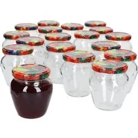 MamboCat Vorratsglas 20er Set Marmeladenglas Vaso Orcio 314ml + To63 Deckel Obst, Glas