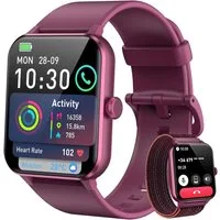 blackview Smartwatch Damen Herren mit 5 Tagen Akkulaufzeit,1,85" HD Touchscreen Smartwatch (1.85 Zoll, iOS/Android), mit Wechselband aus weichemSilikon und Ladekabel, KI-Sprachassistent, Herzfrequenz,SpO₂,Schlaf,100+ Sportmodi, 2 Armband