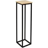 holz4home® Blumenständer Dekoständer MDF Sonoma Eiche mit Metallgestell
