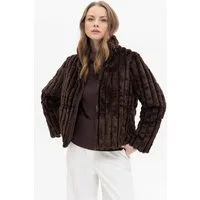 Passioni Fellimitatjacke in Stepp-Optik