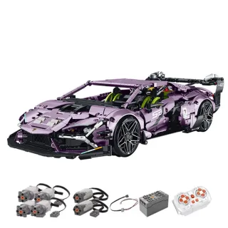 GULY 10653 MOC Technology 1/10 Creative Supercar Model Building Block Remote Control Car 2074Pcs City DIY Brick Adult To