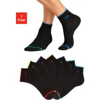 H.I.S Kurzsocken Herren Kurzschaft Socken sportliche Freizeitsocken Knöchelsocken (Packung, 7-Paar, Gr. 19-42 bis 43-46) mit farbigen Ringel am Bündchen