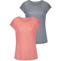 Vivance by Lascana Kurzarmshirt mit Streifenoptik (2er-Pack) aus luftiger Viskose-Qualität