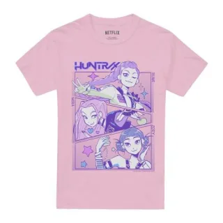 K-Pop Demon Hunters - "Huntr/X" T-Shirt für Herren/Damen Unisex (Hellrosa)