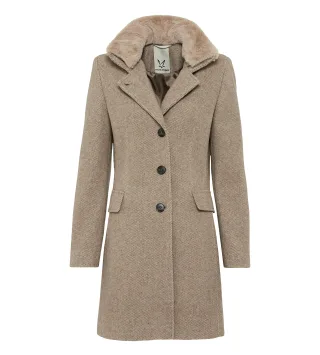 Fuchs Schmitt - Wollkurzmantel beige - Gr. - 42