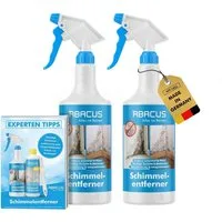 ABACUS Anti-Schimmel-Spray, Schimmelex für Wand und Bad, Anti-Schimmel Schimmelentferner (inkl. Experten Tipps, [2-St. 2x750ml Sofortwirkung mit Langzeiteffekt)