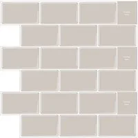 Agger Fliesenaufkleber 10-Stück Klebefliesen Fliesenfolie Wandaufkleber 30.5 x 30.5 cm (10 St), Metro Fliesen Fliesendekor Selbstklebend Wandfliesen RV Küche Bad