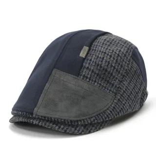 Vintage Patchwork Beret Men Autumn Winter Warm Newsboy Hat Fashion Flat Visor Cap Casual Retro Berets for Men