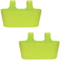 Engelland Blumenkasten Blumentopf zum Hängen (Vorteils-Set, 2 St., Fassungsvermögen je Topf 5,5 Liter), UV-Beständig, Frostbeständig, Wasserauffangschalen