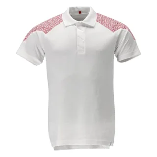 MASCOT Polo-Shirt FOOD & CARE Weiß / Verkehrsrot XL - 20083-933-06202-XL