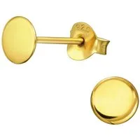 ALEXANDER YORK Paar Ohrstecker PLÄTTCHEN in Gold, 2-tlg. (Ohrstecker), 925 Sterling Silber