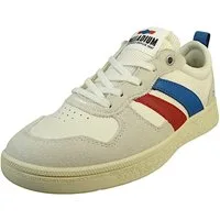 Palladium 74485-160-M Pallacup Flame LTH Cream/Chili/Blue Sneaker