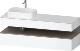 Duravit Qatego Konsolenwaschtischunterbau wandhängend Weiß Matt 1600x550x600 mm - QA4777043180000 QA4777043180000