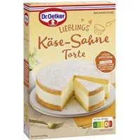 Dr. Oetker Küchenhelfer Backmischung, Dr. Oetker Käse Sahne Torte Backmischung mit Dekorzucker 385g