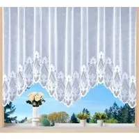 Weckbrodt Gardine Weimar (1 St), Kräuselband, halbtransparent, Jacquard, Jacquard, Bogenstore, floral, Halbtransparent, Sockel, Bordüre, Store