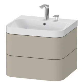Duravit Happy D.2 Plus c-shaped Set wandhängend Taupe Seidenmatt 575x490x480 mm - HP4345E6060 HP4345E6060