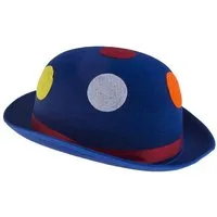 Karneval-Klamotten Clown-Kostüm Melone Clown groß blau mit Punkten Erwachsene, Zubehör Accessoires zu Clown Kostüm Damen Herren