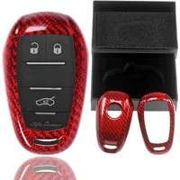 T-Carbon Schlüsseltasche Auto Schlüssel Carbon Schutz Hülle Rot, ALFA Romeo Guiletta Guilia Stelvio KEYLESS SMARTKEY