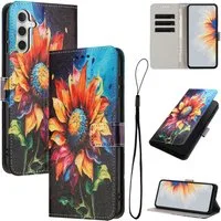 Wigento Handyhülle Für Samsung Galaxy A57 5G Kunstleder Klapp Book Wallet Motiv Schutz, Kartenfächer, Standfunktion