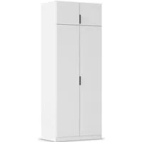 rauch Kleiderschrank Drehtürenschrank Schrank Garderobe Ankleide Schlafzimmer LAGOA (3 verschiedene Ausstattungen BASIC/CLASSIC/PREMIUM (inkl. SOFT-CLOSE) moderne Kantengriffe aus Metall, optional mit Aufsatz MADE IN GERMANY