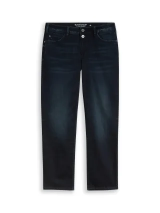 Tom Tailor - Plus Size - TTPLUS STRAIGHT Jeans mit Stretch Black Blue Denim - Gr. - 46