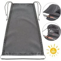 Zamboo Kinderwagen-Sonnenschutzhülle Universal - Grau, Sonnensegel für Kinderwagen Sonnenschutz - Sonnenverdeck Babywanne