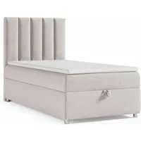 Best for Home Boxspringbett Trinity K10 SINGLE mit Bettkasten & Bonellfederkern, Komfort Topper H3 (Einzelbett, Polsterbett gepolstertes Kopfteil, Jugendbett, Kinderbett versch. Größen, 70x200 80x200 90x200 100x200 cm), mit oder ohne Topper, Flexible