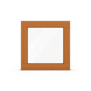 Fenster Eukalyptus hell, Holzfenster Classis 68 mm, 510 x 510 mm, festverglasung, individuell konfigurierbar