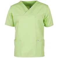 BEB Schlupfbluse beb MEDIZIN/PFLEGE Unisex KASACK Kurzarm V-Neck TENCEL Apfelgrün