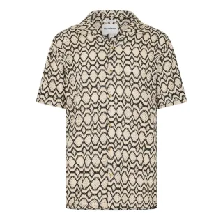 Threadbare - "Rackes" Hemd für Herren, kurzärmlig (Schwarz/Ecru)